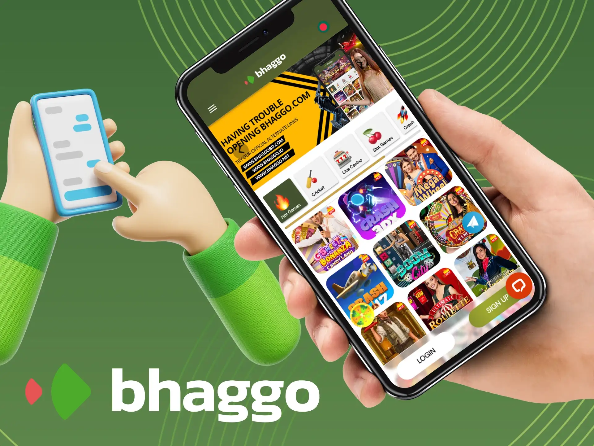 ফোনের জন্য Bhaggo নামে একটি অনলাইন ক্যাসিনো অ্যাপ আছে কি?