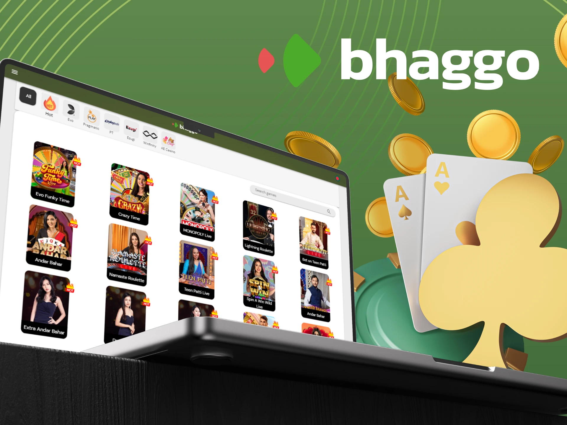 Bhaggo অনলাইন ক্যাসিনোতে লাইভ ক্যাসিনো বিভাগে কী গেম রয়েছে।
