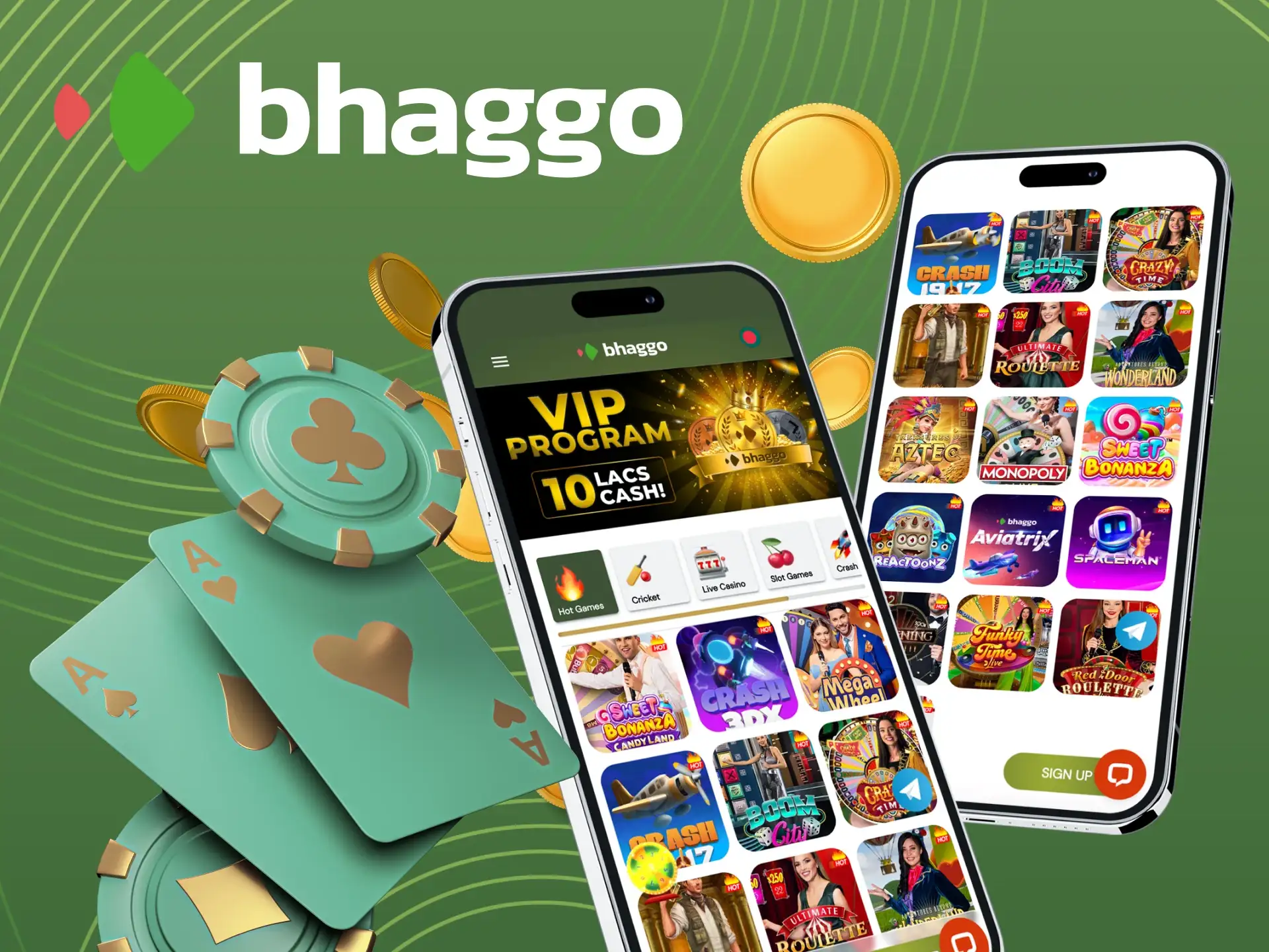Bhaggo অনলাইন ক্যাসিনো সাইট মোবাইল ফোনের জন্য প্রতিক্রিয়াশীল।